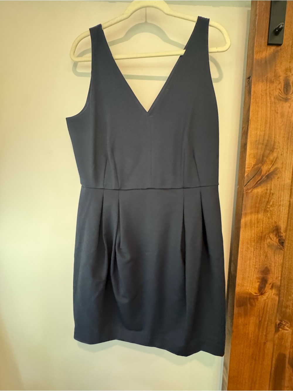 Banana Republic Navy V-Neck Pleated Mini Dress